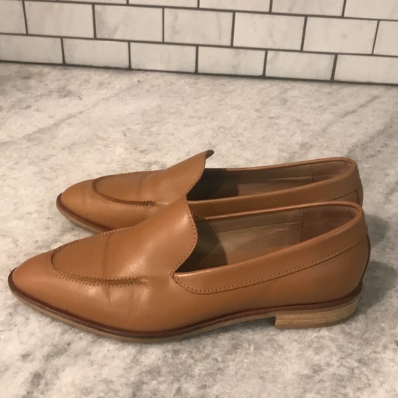 Everlane Modern Leather Loafers Womens 7.5 Tan Camel Flat Shoes Slip On Italy - Picture 3 of 7
